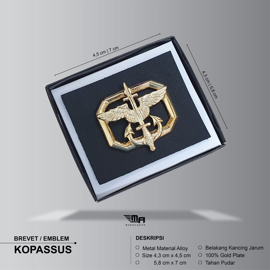 EMBLEM KOPASSUS PDH BREVET PIN EMBLEM KOPASSUS