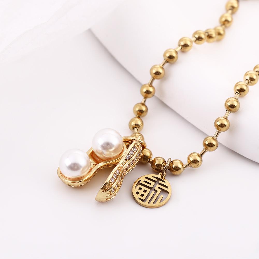 Mxbeauty Gelang Wanita Peri Vintage Keberuntungan Liontin Kacang Indah Temperamen Gaya Korea Gelang