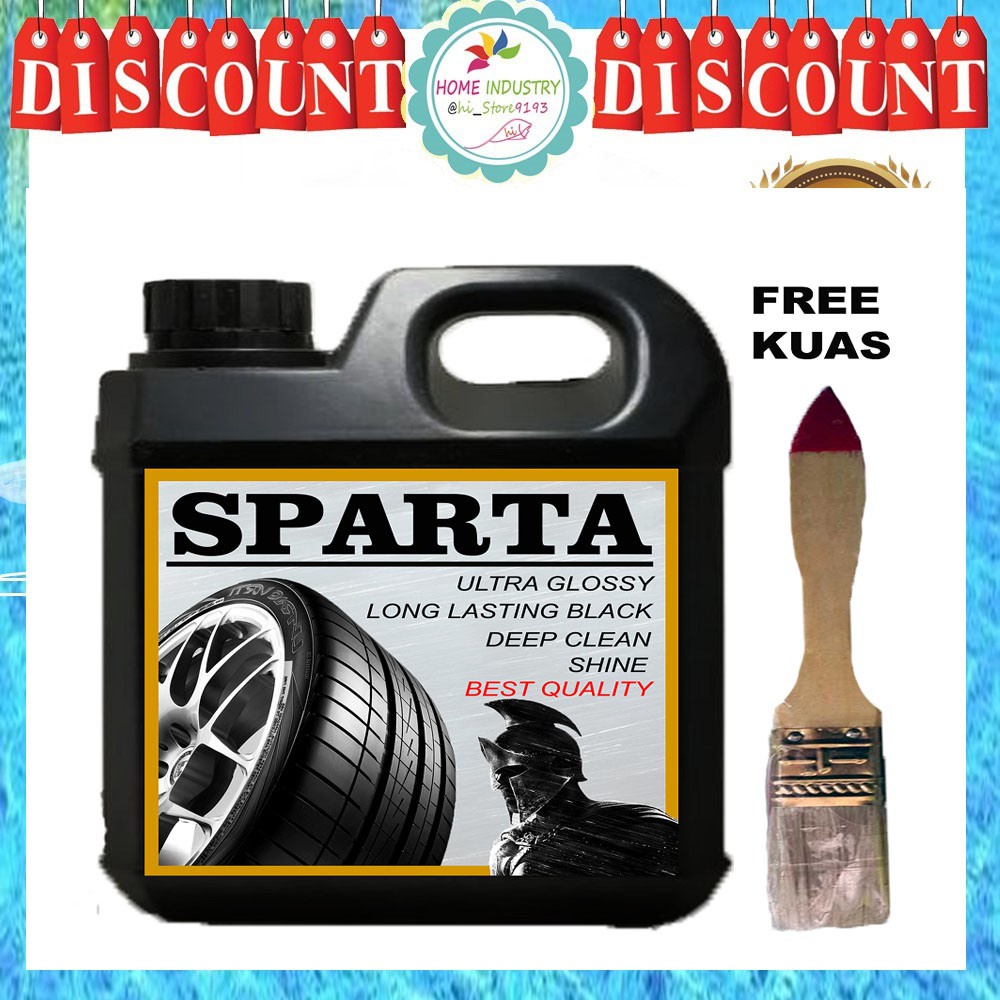 SPARTA Semir Ban 1 liter / Pengkilap Ban / Penghitam Ban Mobil Motor