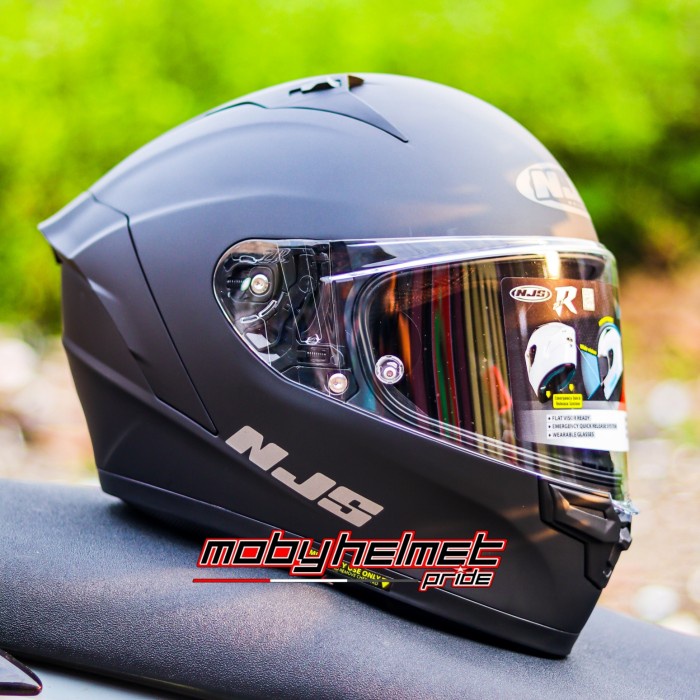 Terlaris Helm Njs Zx1R - Hitam - Black Doff