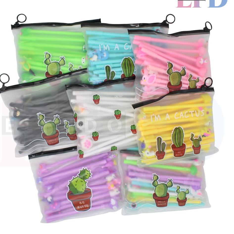 

CodeI3u8T ELFYDO - HL0078 Pena Set Karakter Cartoon isi 20 Pcs Plus Pouch Transparant Pulpen Set Import