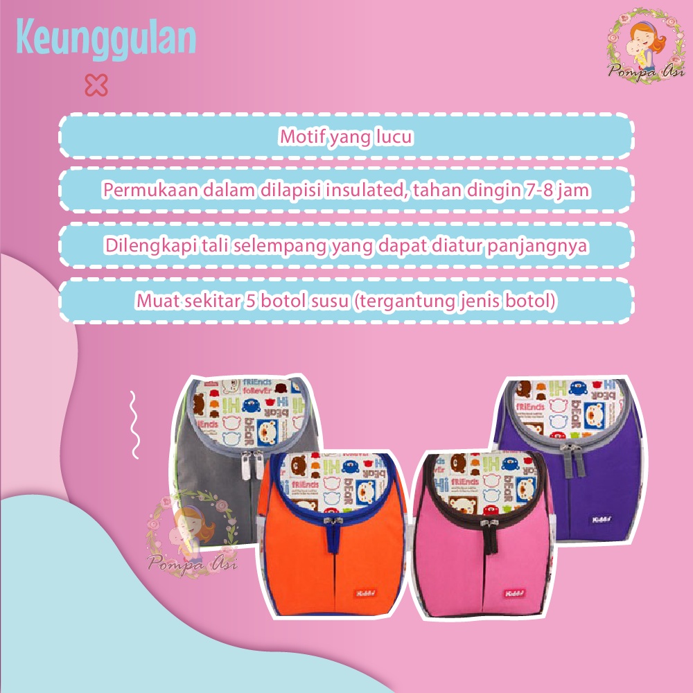 Cooler Bag Kiddy Tas Penyimpanan Asi Alat Menyusui Perlengkapan  Susu Bayi By Mallpompaasi