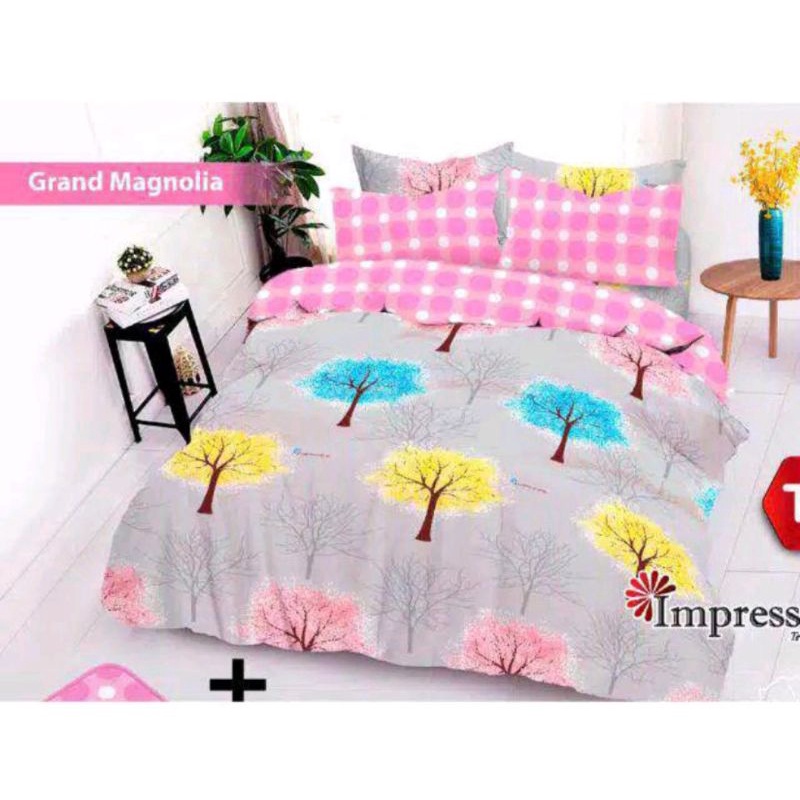 Sprei Tencel kualitas tinggi Extra King 200x200 T30cm Impression