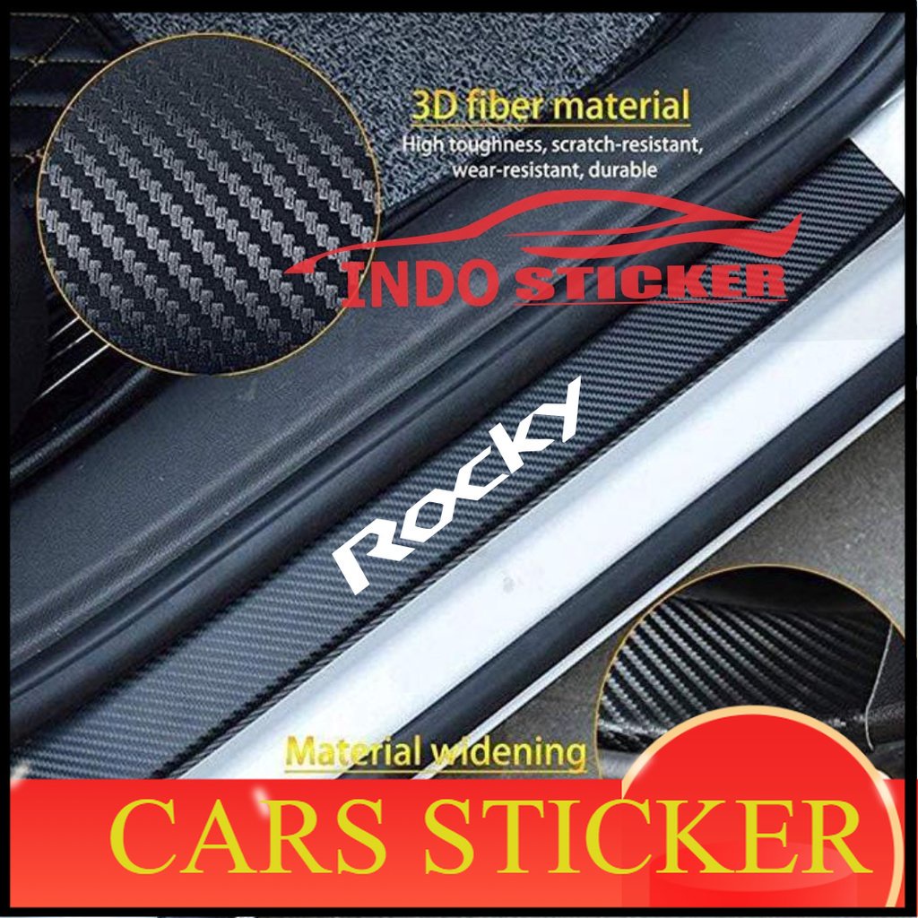 STICKER STIKER MOBIL ROCKY STIKER KARBON 3D PELINDUNG SILLPLATE MOBIL DAIHATSU ROCKY