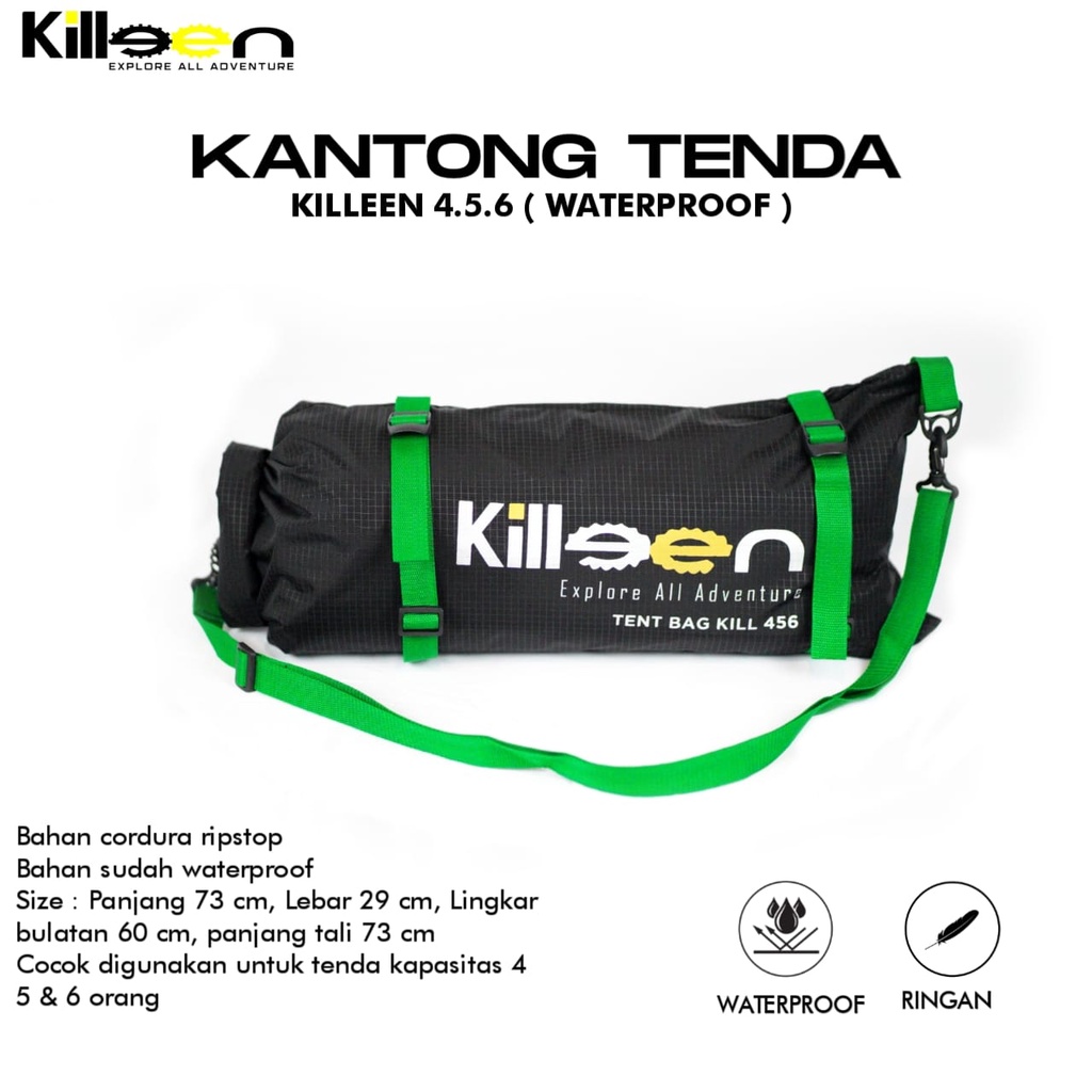 [COD] Kantong Tenda Killeen Kap 2-6 P Waterproof - Sarung Tas Tenda Camping - Tenda Camping Dome
