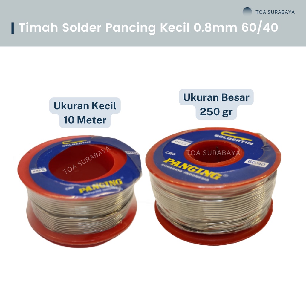 Timah Solder Timah Soder cap Pancing Kecil Besar 0.8mm 60/40