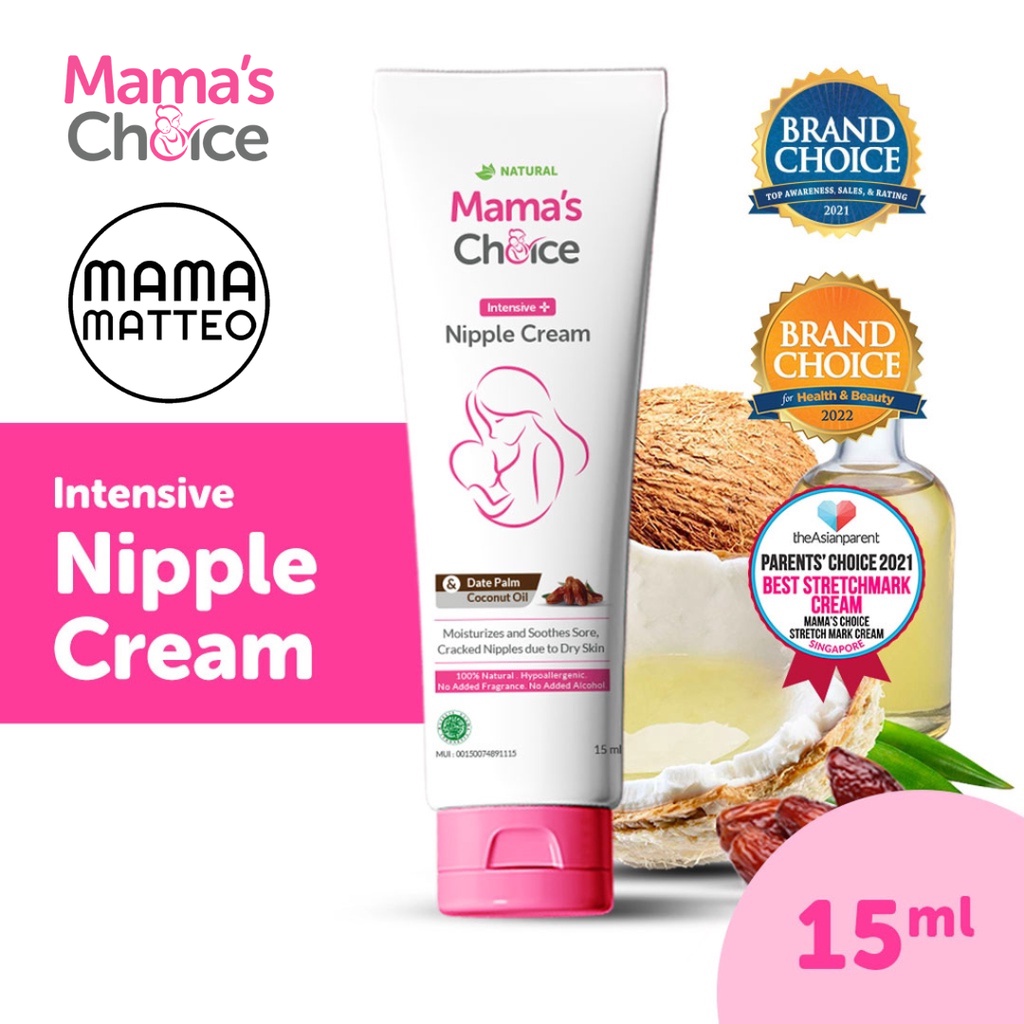 MAMA'S CHOICE Intensive Nipple Cream 15ml / Mamas Choice Krim Puting Lecet Ibu Menyusui / Food Grade / BANDUNG
