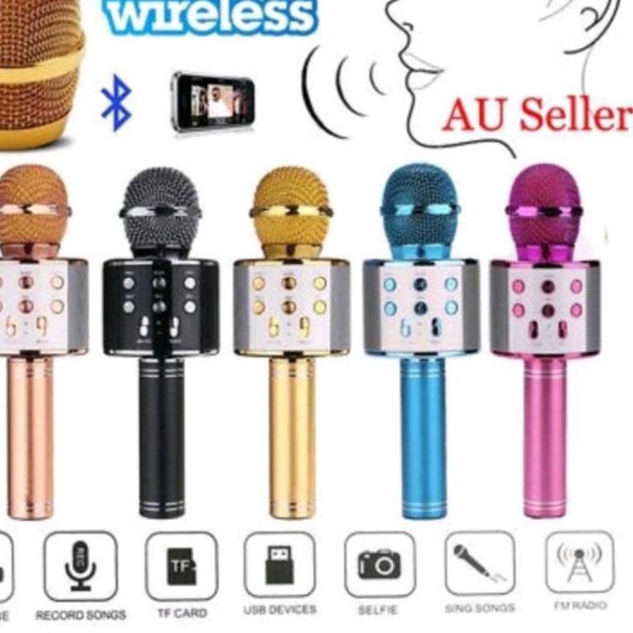 ♫ WS858 Mircophone Bluetooth WS-858 MIC KARAOKE KTV ֍