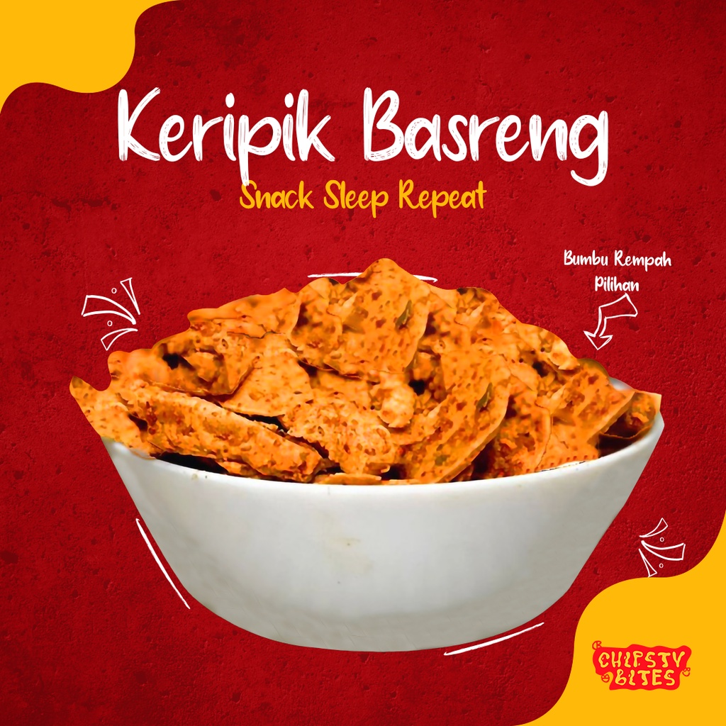 

KERIPIK BASRENG - 500GR - ASIN PEDAS DAUN JERUK