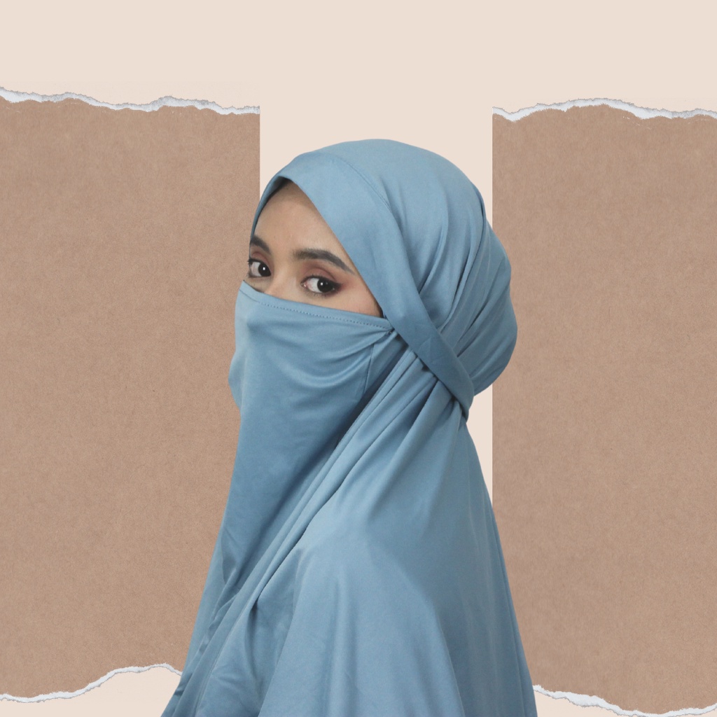 Hijab Instan Syar'i Niqab Aisyah Non Pet Tali Terbaru