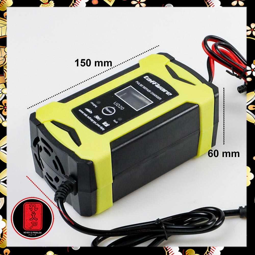 Taffware Venus Intelligent Battery Charger Aki Mobil 12V 6A - UD20 - Black/Yellow