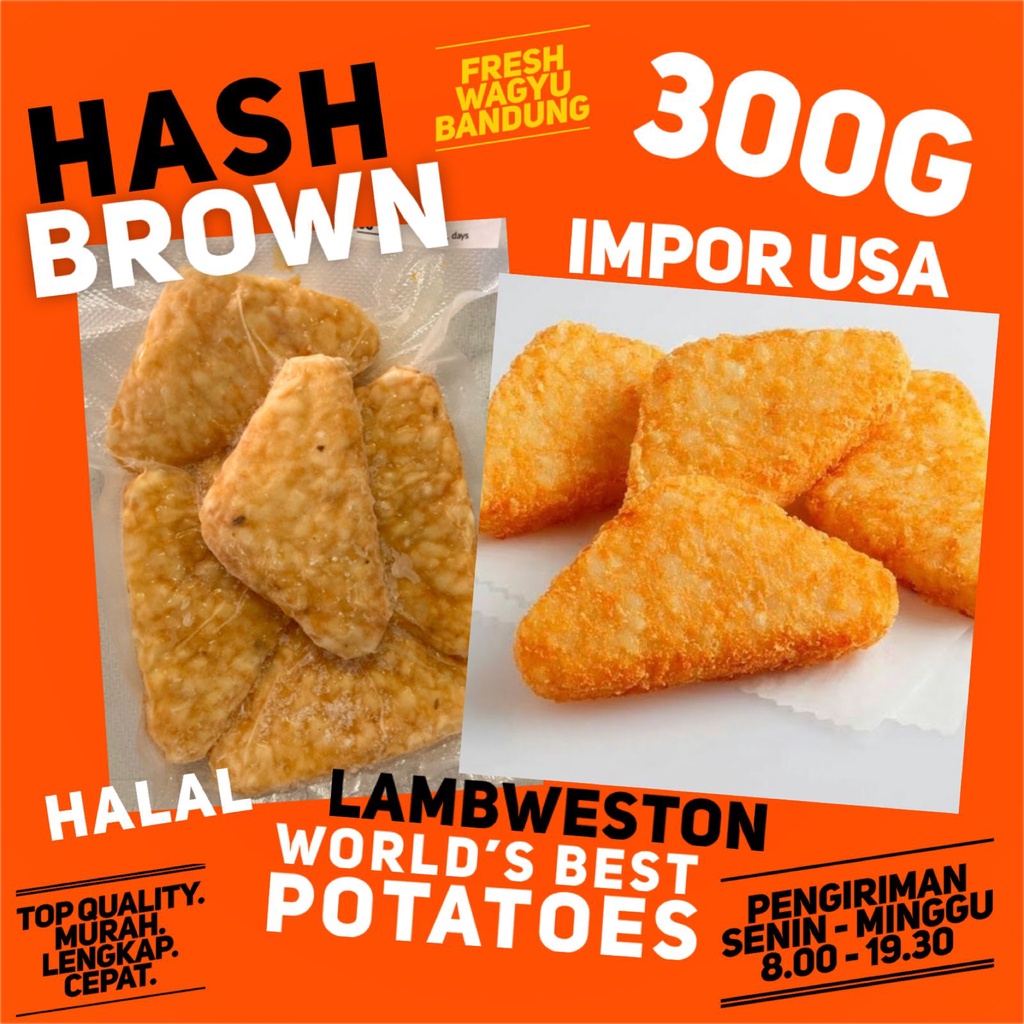 

LAMBWESTON HASH BROWN TRIANGLE BREAKFAST PREMIUM Kentang Sarapan Impor USA Repack 300g