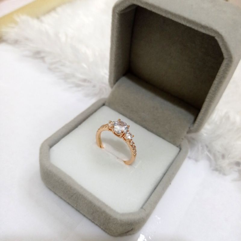 COD BOS KU!! cincin xuping mata satu zircon anti karat