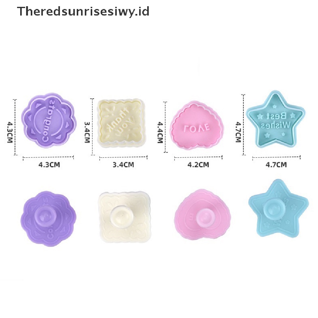 # Baju Lebaran # 4pcs/set Cetakan Kue Kering Plastik Cetakan Kue Kartun Multiseri~