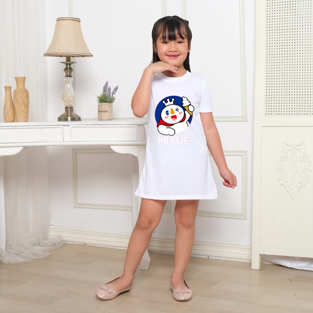 Hzl_outfit Dress For Girl Kids MIXUE/ 4-10 TAHUN ANAK PEREMPUAN