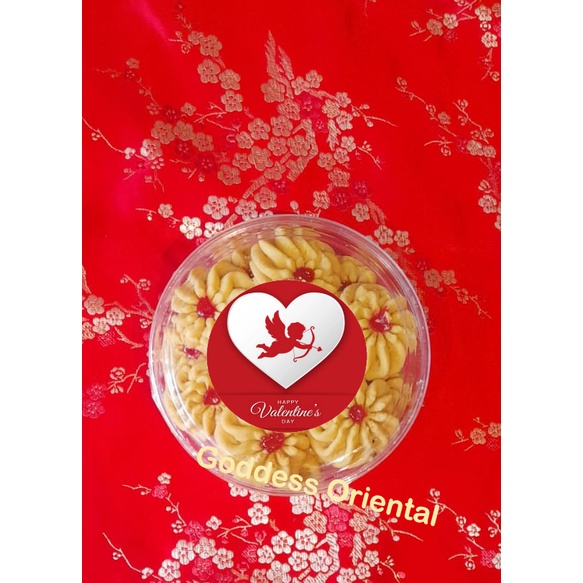 

Hari Valentine / Valentine's Day Kue Bunga Stroberi Cookies Cupid Love Heart Gift Hamper Set Hadiah untuk couple