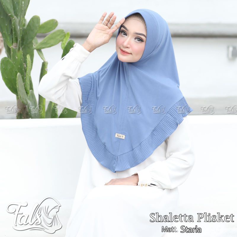 [ Ori Fals ] SHALETTA PLISKET ••hijab instan Jersey starla••hijab pet instan