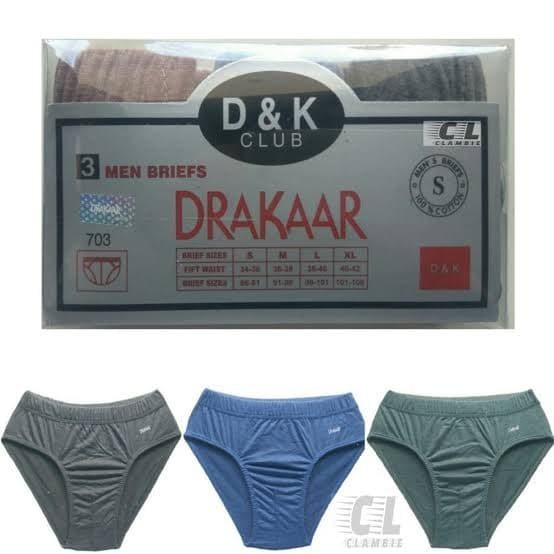 Celana Dalam Katun Pria Dewasa isi 3pc Drakaar