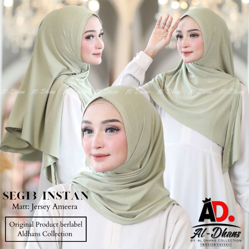 [ Original Aldhans ] SEGITIGA  INSTAN ••hijab instan Jersey ameera••hijab instan