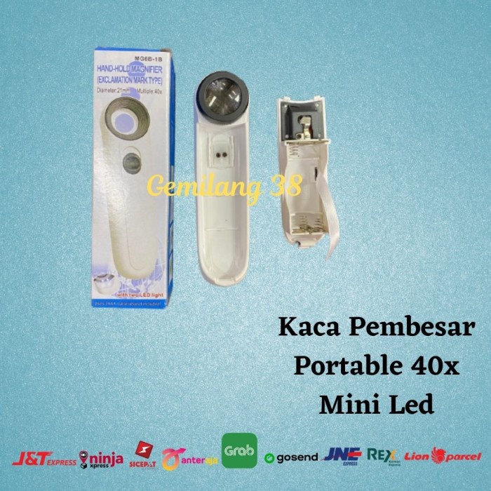 

BISA COD Kaca Pembesar Portable 40x Mini Led Magnifying Loop Glass MG6B -1B