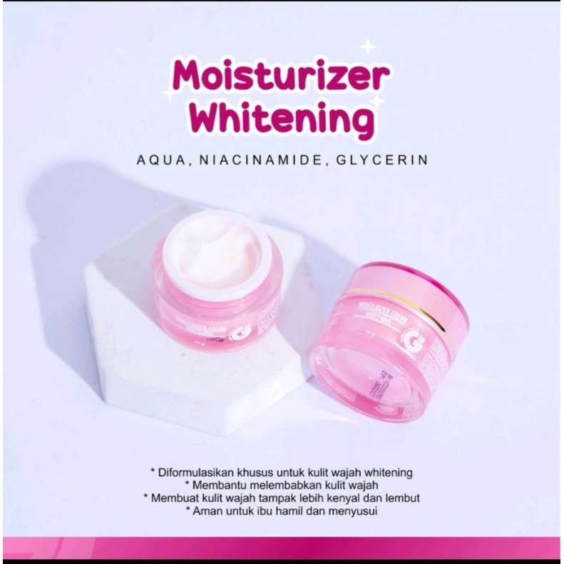 MOISTURIZER WHITENING GLAFIDSYA GLOW SKINCARE DR REZAGLADYS ORIGINAL BPOM PELEMBAB PEMUTIH KULIT WAJ