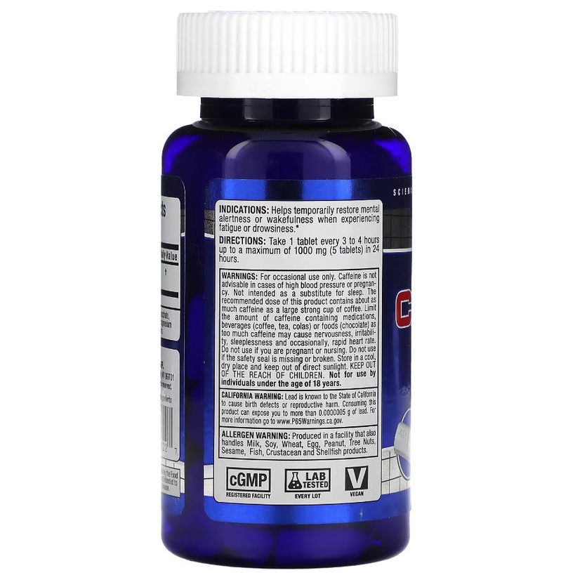 ALLMAX Nutrition 100% Pure Caffeine 200 mg 100 Tablets ORI USA Allmax Caffein Allmax