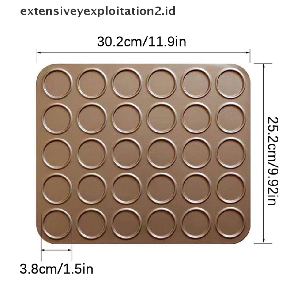 {NEW} 30lubang Macaroon Kit Carbon Steel Loyang Kue Macaron Pot Anti Lengket Baking Tray.