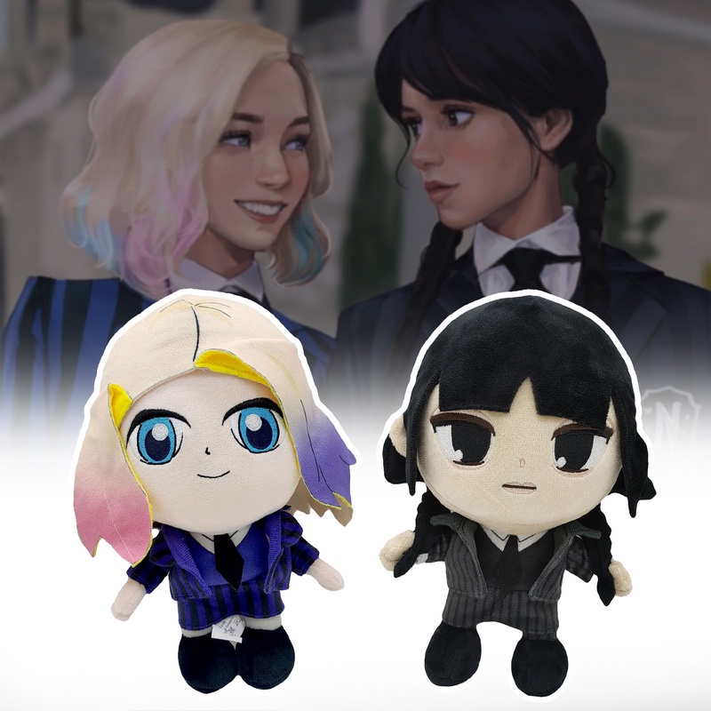 3pcs/set Boneka Wednesday Addams Mewah, Merchandise Wednesday Addams, Mainan Boneka Figure Wednesday Addams Family, Addams Family