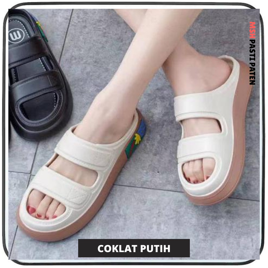Meilisa 029 Polos Sepatu Sandal Korea Wanita Viral Sandal Import