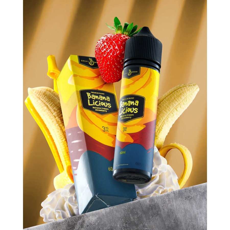 BANANA LICIOUS BANANALICIOUS STRAWBERRY CREAM VAPE PREMIUM LIQUID