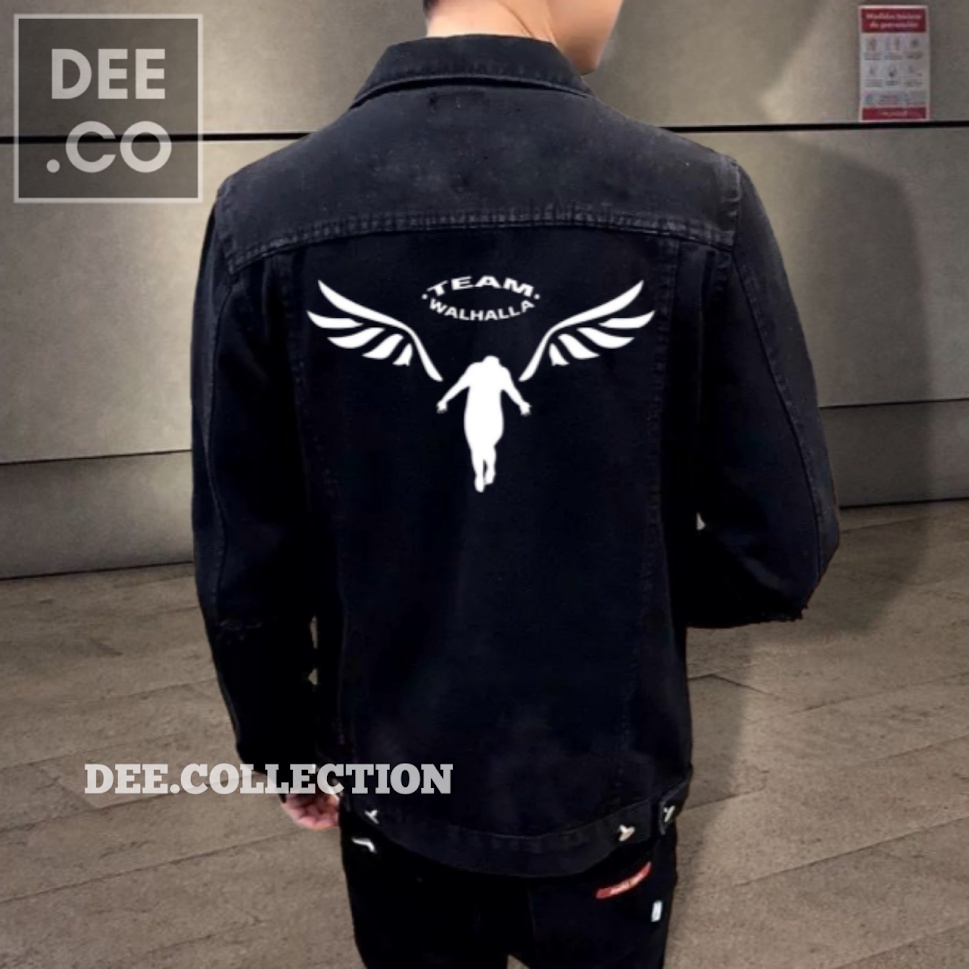 Jaket Jeans Denim Pria | Jaket Jeans Valhalla | Jaket Pria Dengan Variasi sablon