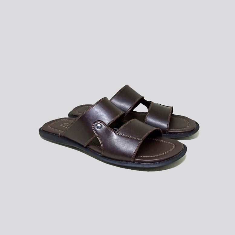 KULIT ASLI | Sandal Pria Big Size | Sendal Selop Flat Ukuran Besar Jumbo