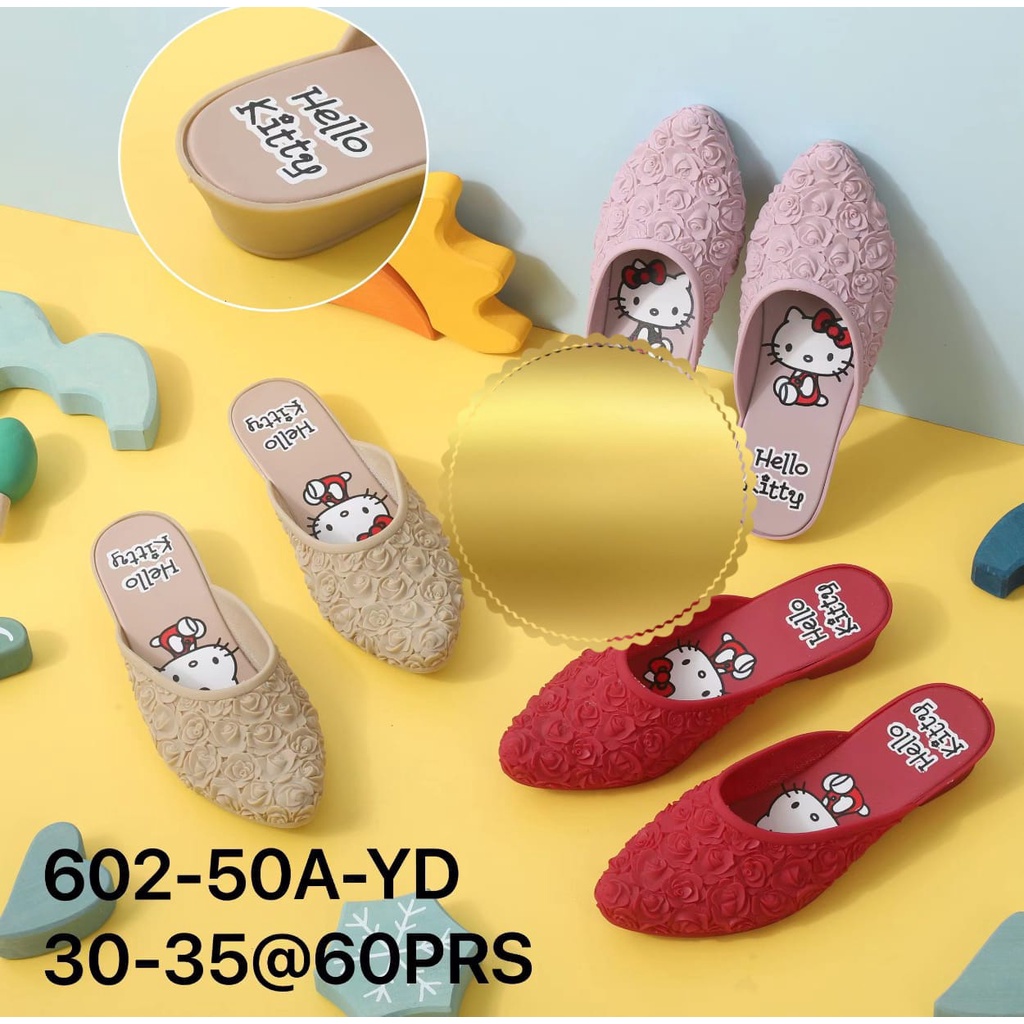 Sepatu Sandal Anak-Anak Motif Rose Berkarakter Lucu 602-50A (30-35) Sepatu Sandal Anak Kekinian