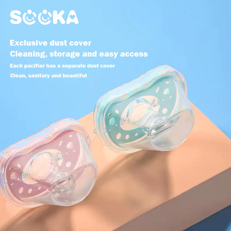 SOOKA Dot-Bayi Dot Silikon Menenangkan Dengan Tutup Anti Debu Bahan Food Grade BPA FREE ECB1114