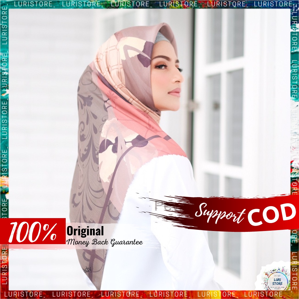 KERUDUNG MY LADY ORI PEVITA Hijab Jilbab Segi Empat Segiempat Voal Motif Mylady Terbaru Premium