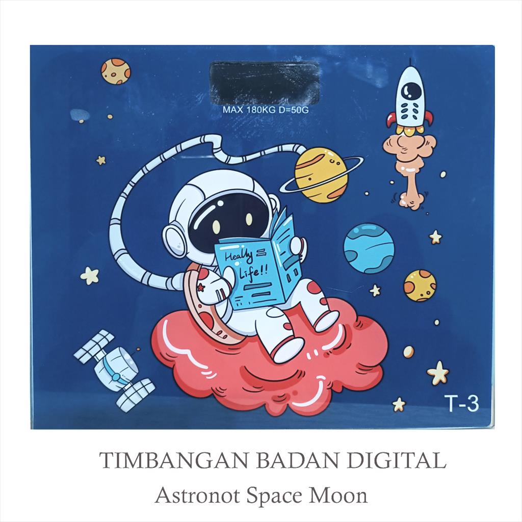 Timbangan Badan Digital Karakter Astronot Space Moon Max 180kg