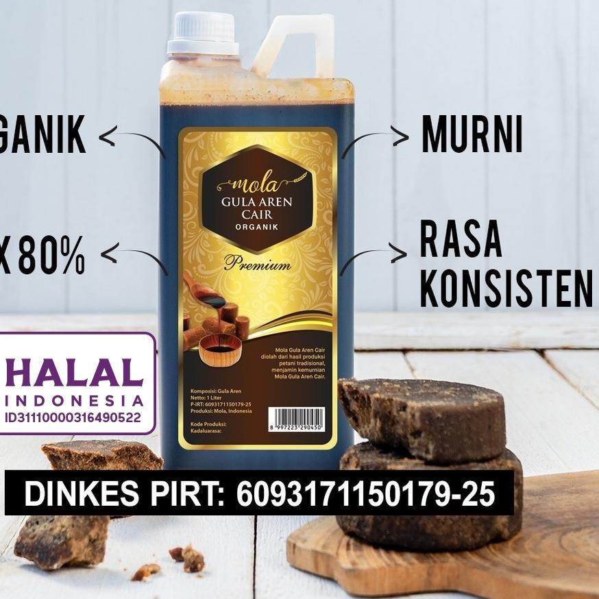 

➹ Mola Gula Aren Cair Premium Organik 1 liter ➦