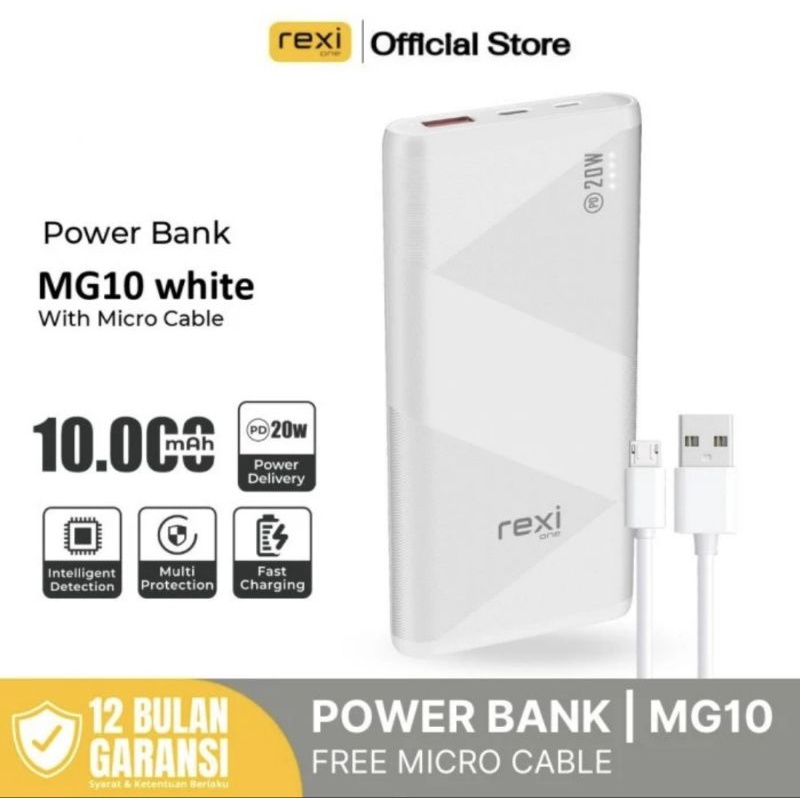 Rexi MG10 Powerbank 10000mAh Quick Charge PD 20W