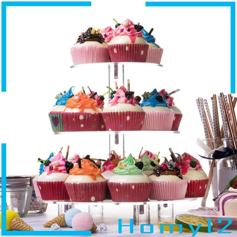 [HOMYL2] Cake Stand Besar Display Stand Akrilik 3tingkat Cupcake Stand Untuk Hajatan