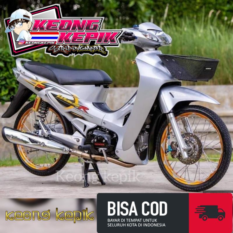 (BISA COD) STRIPING STIKER LIS VARIASI THAILAND MOTOR HONDA KHARISMA X /KHARISMA D MOTIF WAVE 125 R 