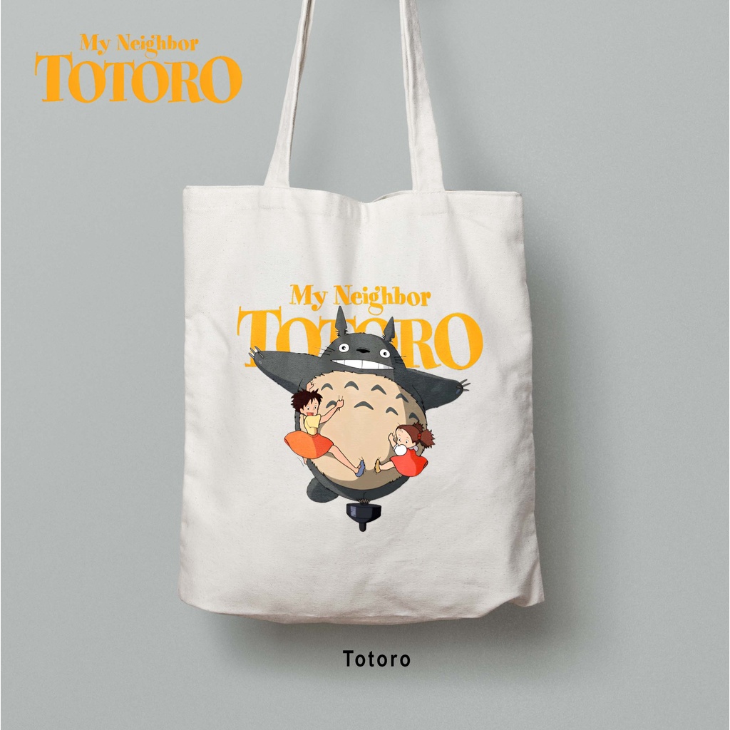 Totebag Anime Totoro Studio Ghibli Series Tote bag premium Totebag zipper totebag velcro