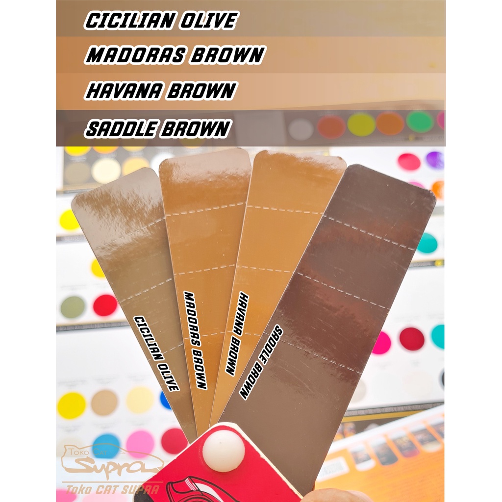 CAT DUCO BROWN, MADORAS BROWN, SADDLE BROWN 200CC (1/4KG) BERKUALITAS