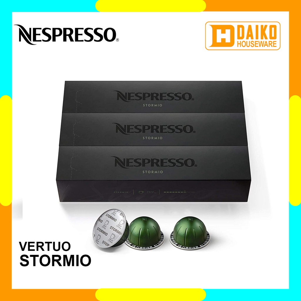 Capsule Nespresso Vertuo Stormio - Dark Roast Grand Lungo &amp; Mug Coffee