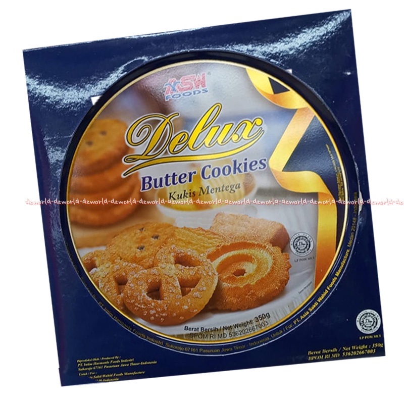 Asw Foods 350gr Deluxe Butter Cookies Kukis Mentega Kemasan Kaleng Biskuit Mentega Holland Biscuit Rasa Butter Yang Sangat Enak Renyah Asw Food