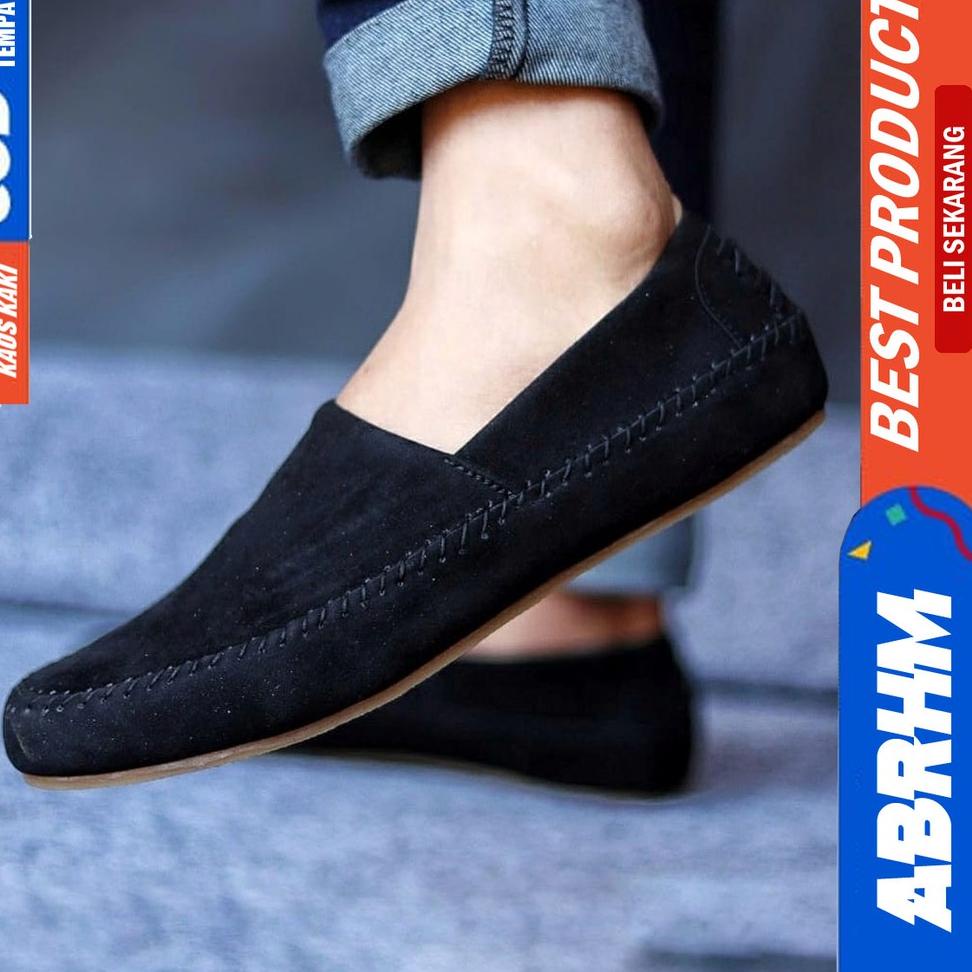 HOT SALE ABRHM x HUNICI - Sepatu Slip On Pria Sepatu Casual Pria Sepatu Kulit Syntetic Pria Sepatu O