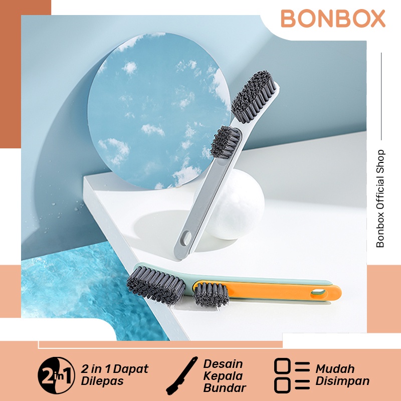 BCB06 BONBOX Sikat Pembersih Sepatu 2 in 1 Multifungsi Shoe Cleaning Brush BCB06 CLEANING TOOL SEPARABLE SHOE CLEEANING BRUSH