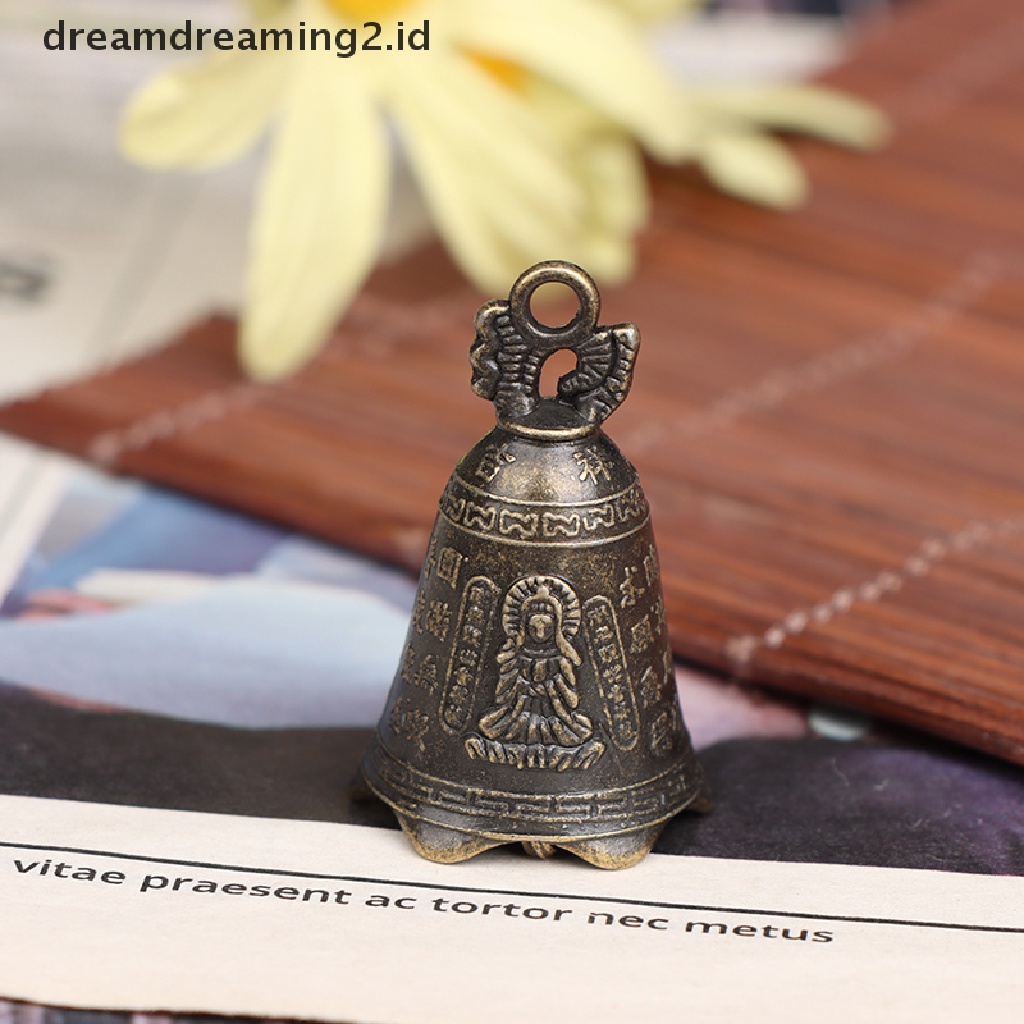 (dream) Lonceng Antik Patung Mini Cina Pray Guanyin Budha Bell Shui Feng Bell.