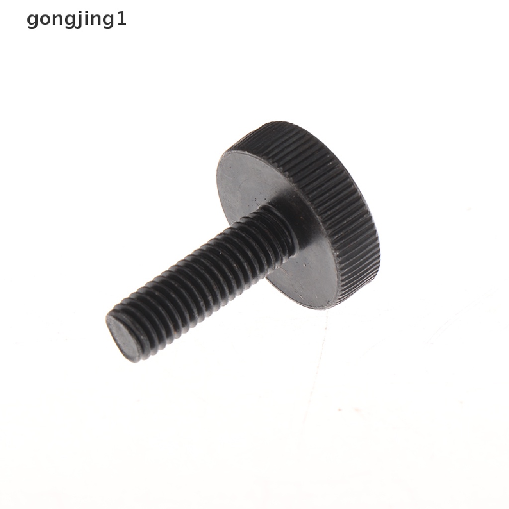 Ggg 10Pcs GB835 Hitam Baja Karbon Kepala Datar Thumb Screw Tangan Mengencangkan Sekrup Komputer Sekrup M3-M8 ID