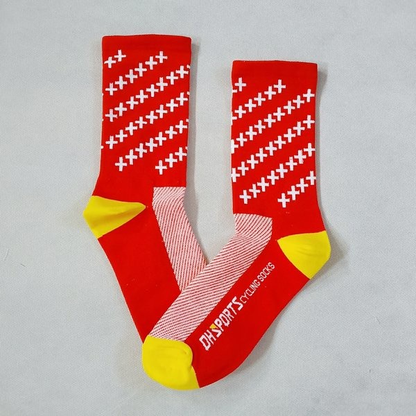 Kaos Kaki DH Sport X Merah Untuk Sepeda dan Olahraga Lainnya