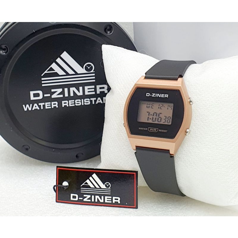 jam tangan wanita NEW D-Ziner 8214 original rubber digital DM3.5cm